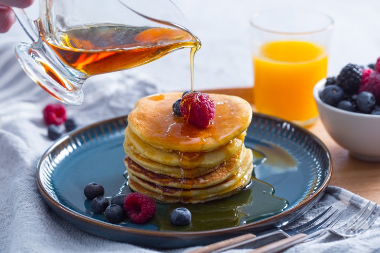 Pancakes with maple syrup