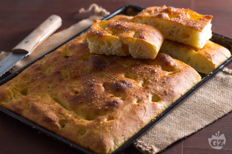Thick and soft potato focaccia