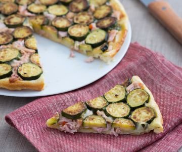 Upside-Down Zucchini and Tuna Tart