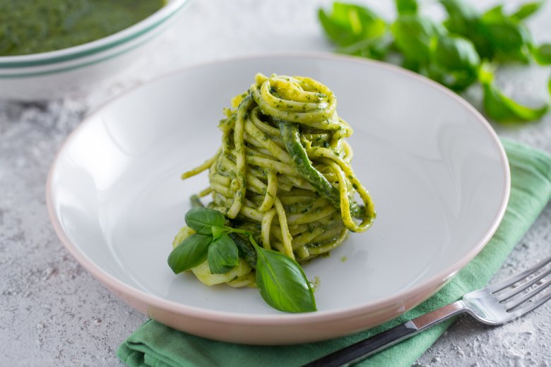 Trenette with Pesto, Potatoes, and Green Beans