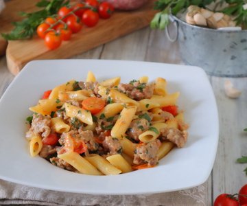 Pasta with sausage