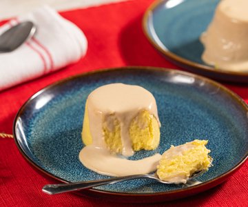 Leek flan with anchovy sauce