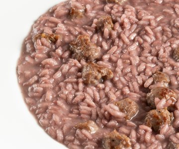 Red Wine and Sausage Risotto