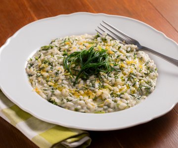Agretti and lemon risotto