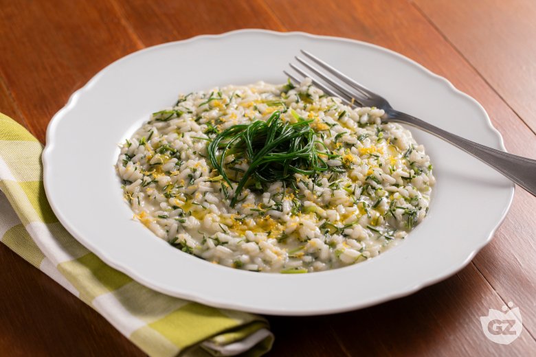 Risotto agretti and lemon