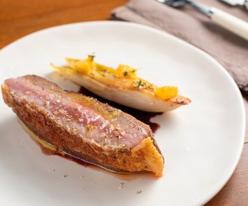 Roasted Duck Breast with Port and Orange Reduction