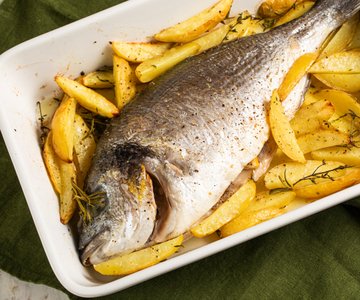 Sea bream in the microwave