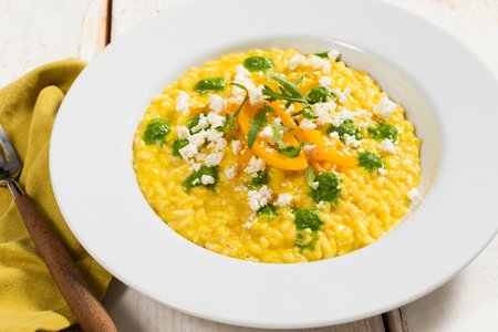 Risotto with Peppers and Arugula