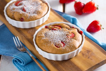 Cocoa and Strawberry Clafoutis