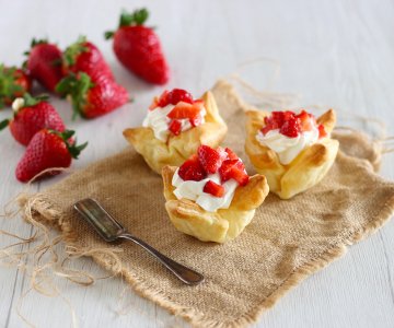 Strawberry and Cream Baskets