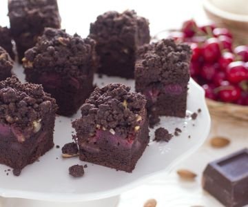Chocolate and Cherry Crumb Cake
