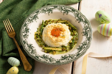Egg and Asparagus Clouds