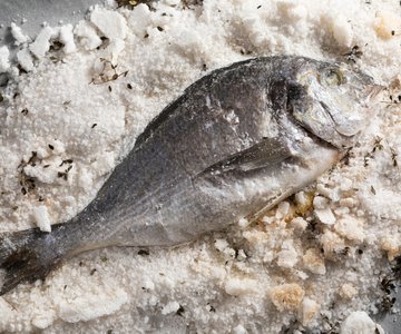 Sea bream in salt crust