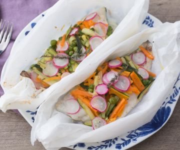 Sea bream fillet en papillote