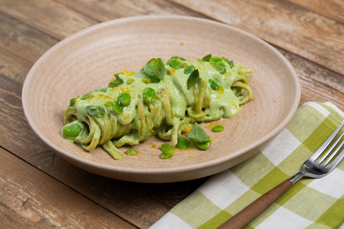Creamy Pasta with Broad Beans