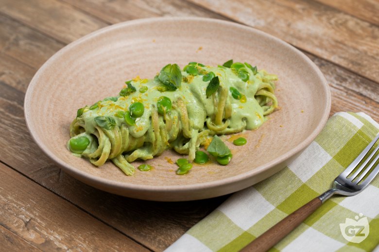 Creamy Pasta with Broad Beans