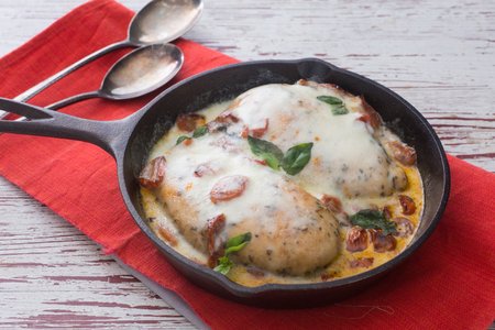 Baked Chicken Breast with Tomato and Mozzarella