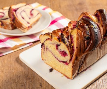 Lemon and Blueberry Babka
