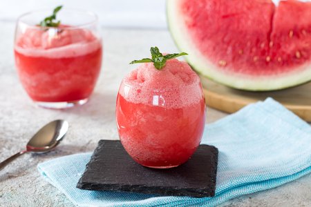 Watermelon Sorbet with Egg Whites