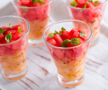 Shrimp and Watermelon Tartare
