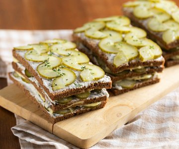 Cucumber and Goat Cheese Sandwich