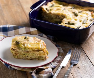 Carasau Bread Lasagna with Asparagus