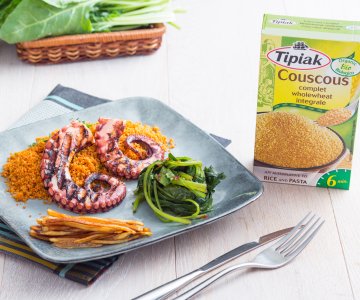 Octopus Tentacles with Paprika Couscous