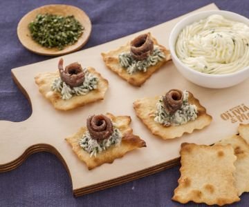 Puff Pastries with Flavored Butter and Anchovies