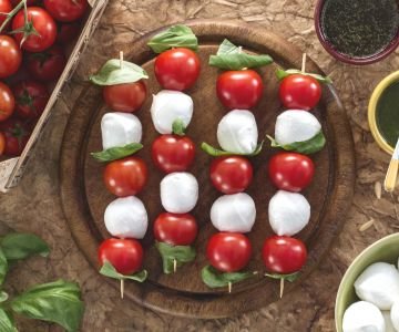 Cherry Tomato and Mozzarella Skewers