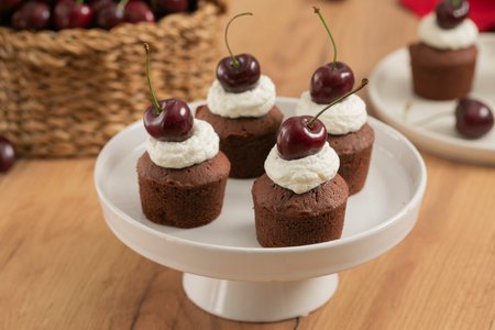 Chocolate and Cherry Cupcake