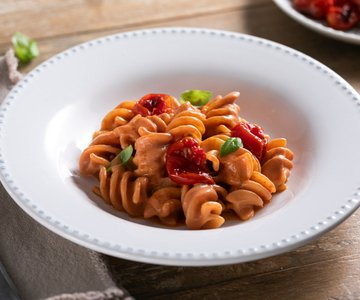 Pasta with Ricotta Cream and Roasted Cherry Tomatoes