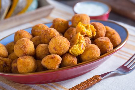 Pumpkin, Ricotta, and Speck Bites