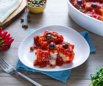 Neapolitan-style baked cod