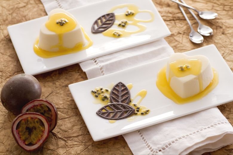 Passion Fruit Semifreddo Hearts