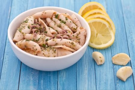 Garlic and Lemon Scented Squid
