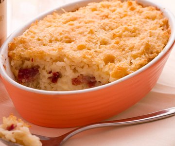 Rice timbale with 4 cheeses
