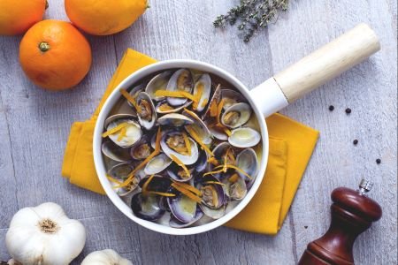 Orange Clam Sauté