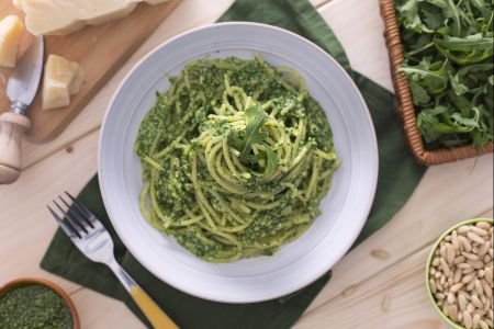 Tonnarelli with Arugula Pesto