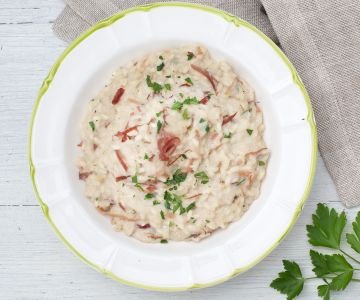 Beer and Speck Risotto