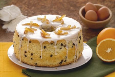 Chiffon cake orange and chocolate