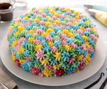 Multicolor cream cake