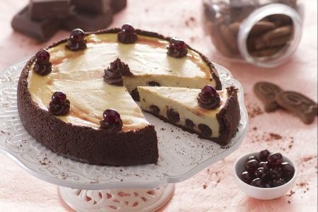 Ricotta and Black Cherry Cheesecake