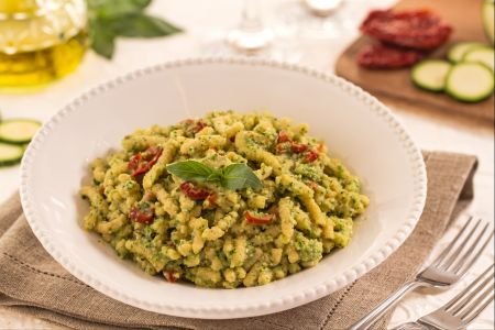 Passatelli with zucchini pesto