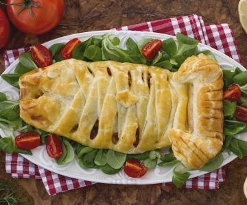 Sea bream fillets in a cage