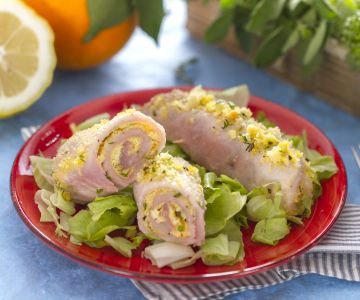 Loin rolls with lemon