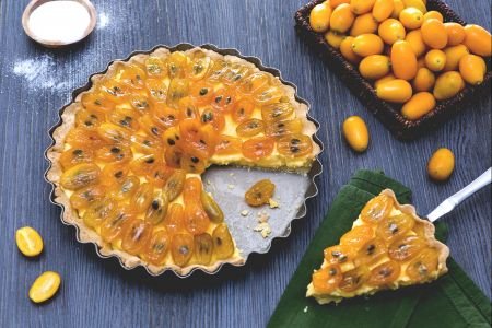 Tart with Caramelized Kumquats