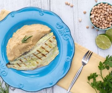 Grilled Croaker on Chickpea and Rosemary Cream