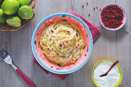 Vermicelli with Lime and Pink Pepper