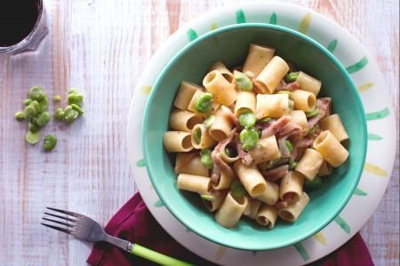 Pasta with Fava Beans and Guanciale