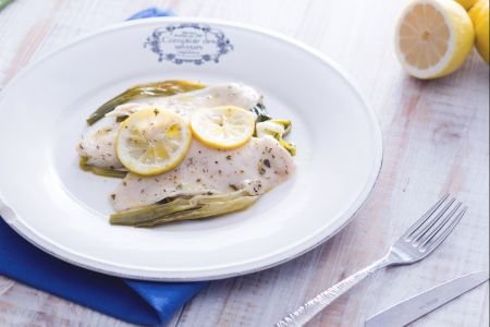Baked plaice fillets